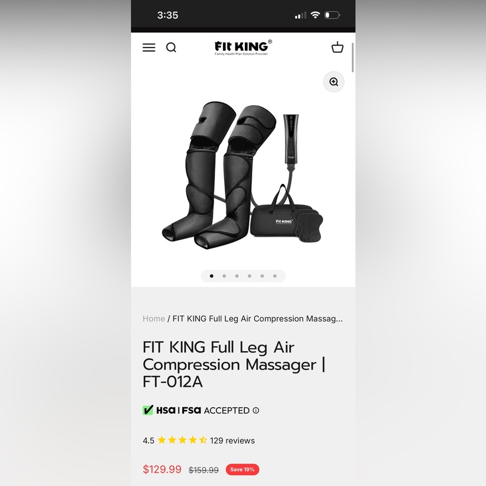 Black Leg Air Compression Massager